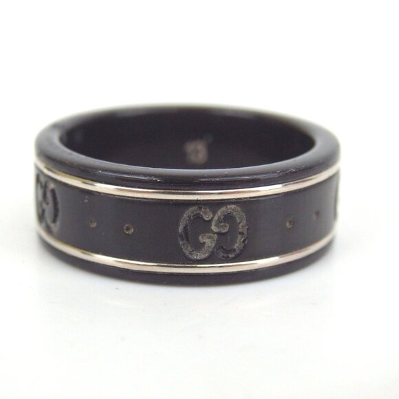 Authentic GUCCI GG pattern icon ring ceramic [Used] - Picture 4 of 9
